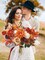 Burnt Orange Fall Artificial Flowers Set, Silk Roses & Peonies DIY Floral Arrangement Kit for Wedding Bouquet, Centerpieces, Cake Flowers, Baby Shower & Home Autumn Decor